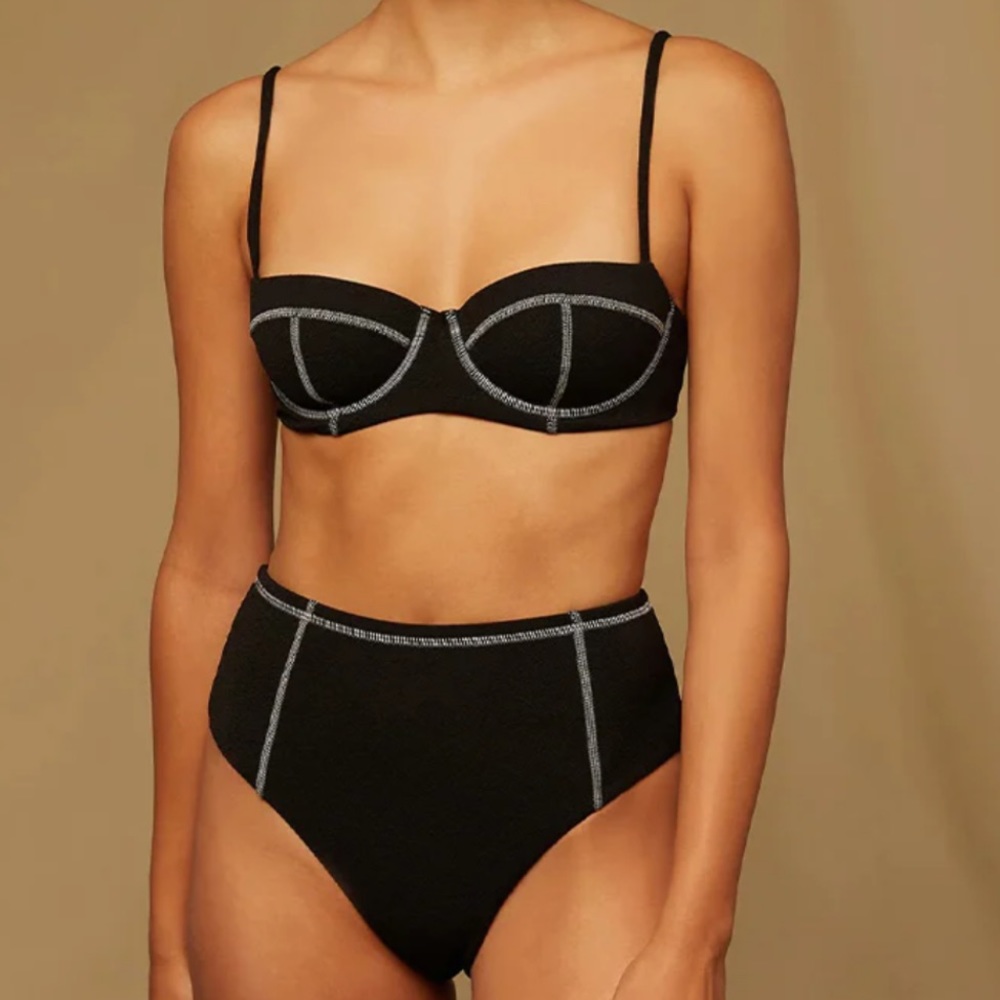 Onia Flora Seamed Underwire Bikini top NWT